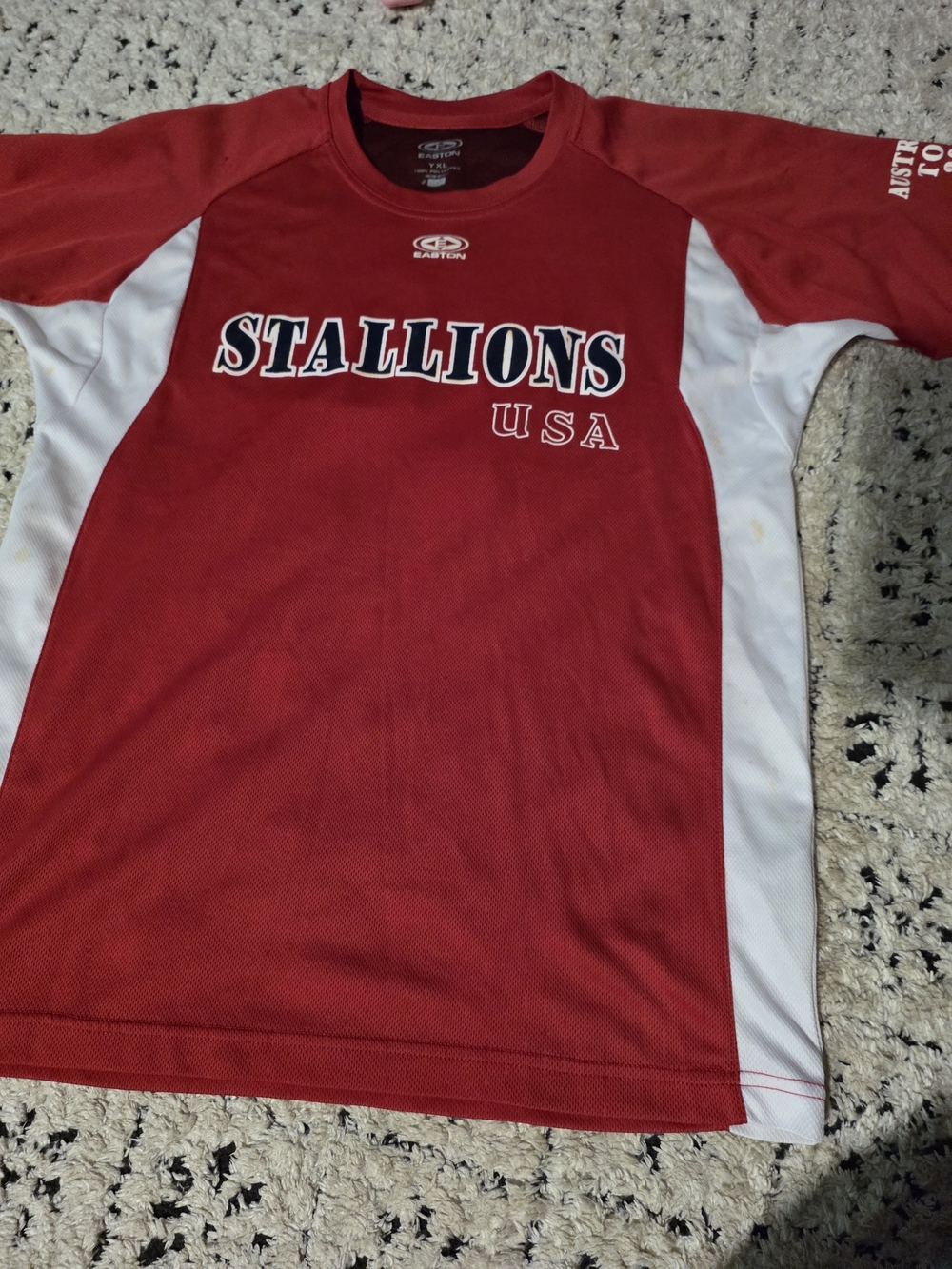 Easton Red and White Stallions USA Athletic Jersey